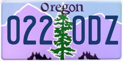 OR license plate 022ODZ
