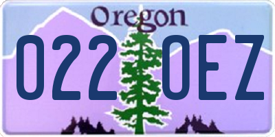 OR license plate 022OEZ