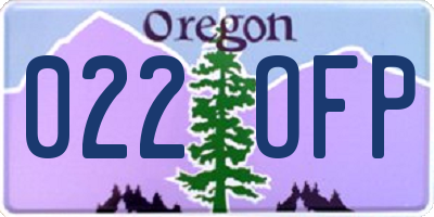 OR license plate 022OFP