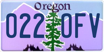 OR license plate 022OFV