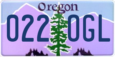 OR license plate 022OGL