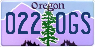 OR license plate 022OGS
