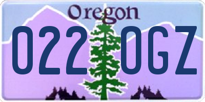 OR license plate 022OGZ
