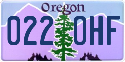 OR license plate 022OHF