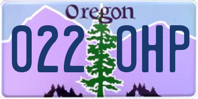 OR license plate 022OHP