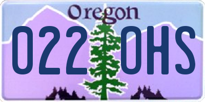 OR license plate 022OHS