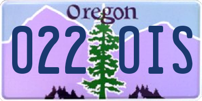 OR license plate 022OIS