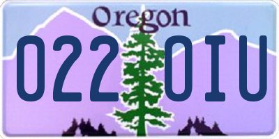 OR license plate 022OIU