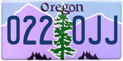 OR license plate 022OJJ