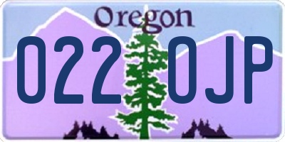 OR license plate 022OJP