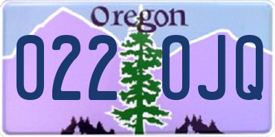 OR license plate 022OJQ