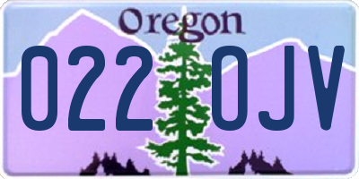 OR license plate 022OJV