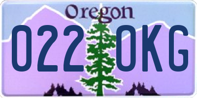 OR license plate 022OKG