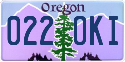 OR license plate 022OKI