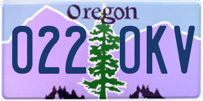 OR license plate 022OKV