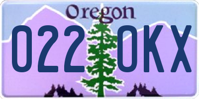 OR license plate 022OKX
