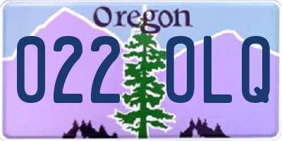 OR license plate 022OLQ