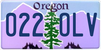 OR license plate 022OLV
