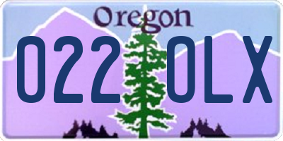 OR license plate 022OLX