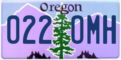 OR license plate 022OMH