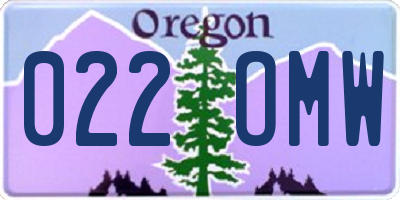 OR license plate 022OMW