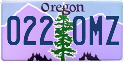 OR license plate 022OMZ