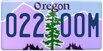 OR license plate 022OOM