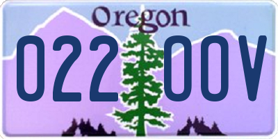 OR license plate 022OOV