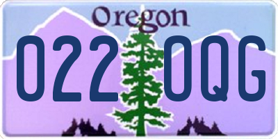 OR license plate 022OQG