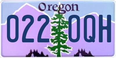 OR license plate 022OQH