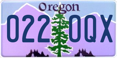 OR license plate 022OQX