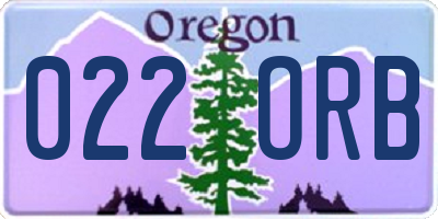 OR license plate 022ORB