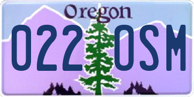 OR license plate 022OSM