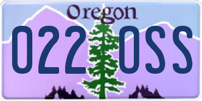 OR license plate 022OSS
