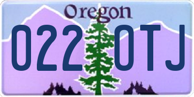 OR license plate 022OTJ