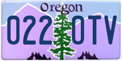 OR license plate 022OTV