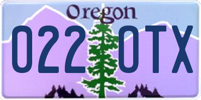 OR license plate 022OTX