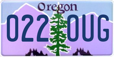 OR license plate 022OUG