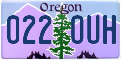 OR license plate 022OUH