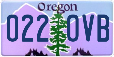 OR license plate 022OVB