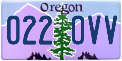 OR license plate 022OVV