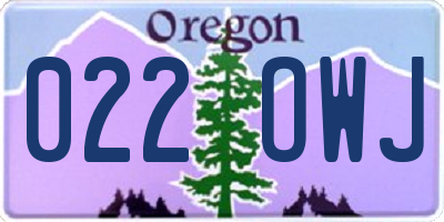 OR license plate 022OWJ