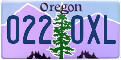 OR license plate 022OXL