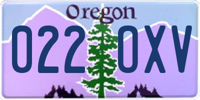OR license plate 022OXV