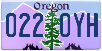 OR license plate 022OYH