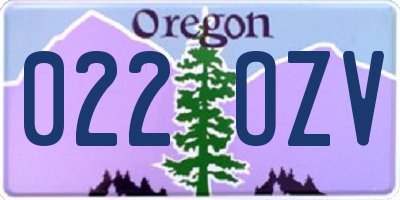 OR license plate 022OZV