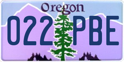 OR license plate 022PBE