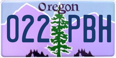OR license plate 022PBH