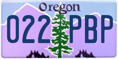 OR license plate 022PBP