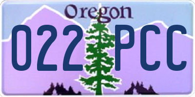 OR license plate 022PCC